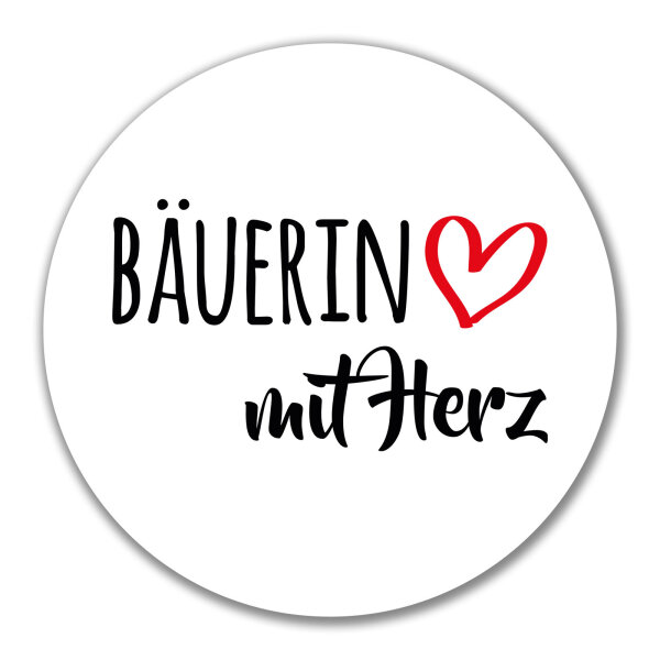 Aufkleber Bäuerin mit Herz 10cm Sticker
