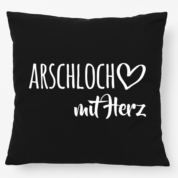 Kissen Arschloch mit Herz 40x40cm