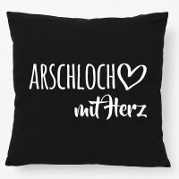 Kissen Arschloch mit Herz 40x40cm