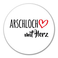 Aufkleber Arschloch mit Herz 10cm Sticker