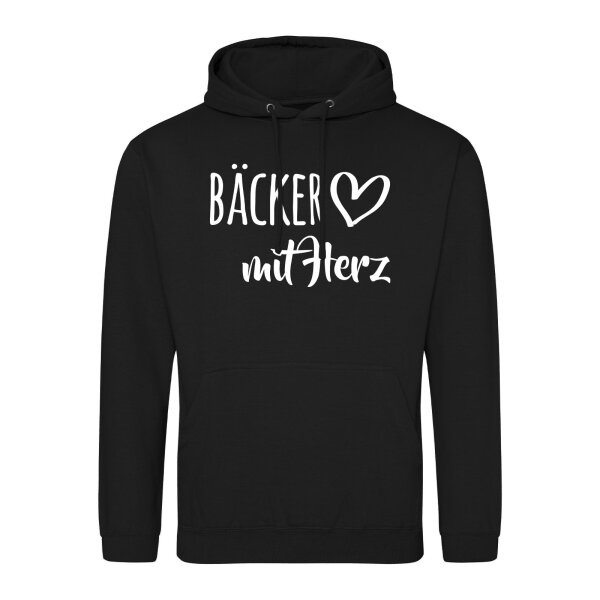 Unisex Hoodie Bäcker mit Herz Größe S-3XL