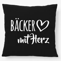 Kissen Bäcker mit Herz 40x40cm