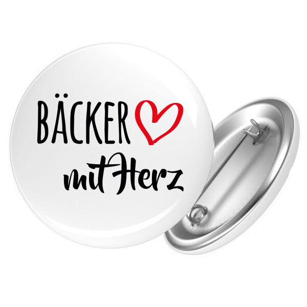 Button Bäcker mit Herz