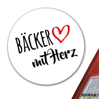 Aufkleber Bäcker mit Herz 10cm Sticker