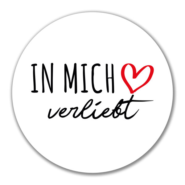 Aufkleber In mich verliebt 10cm Sticker