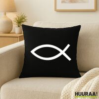 Kissen Fische Symbol 40x40cm