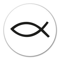 Aufkleber Fische Symbol 10cm Sticker