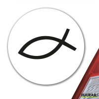 Aufkleber Fische Symbol 10cm Sticker