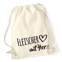 Turnbeutel Fleischer mit Herz 12 Liter