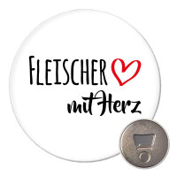 Magnet Fleischer mit Herz 59mm Kühlschrankmagnet Flaschenöffner