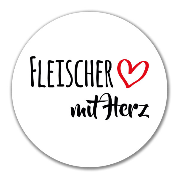 Aufkleber Fleischer mit Herz 10cm Sticker