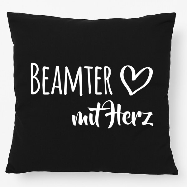 Kissen Beamter mit Herz 40x40cm
