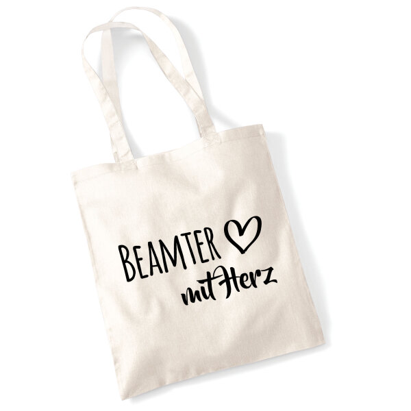 Jutebeutel Beamter mit Herz 10 Liter