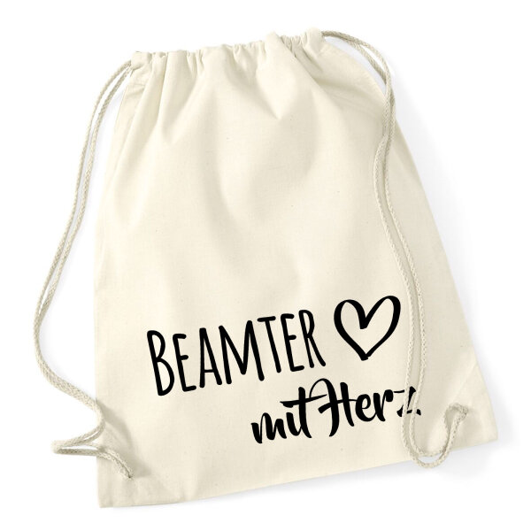 Turnbeutel Beamter mit Herz 12 Liter
