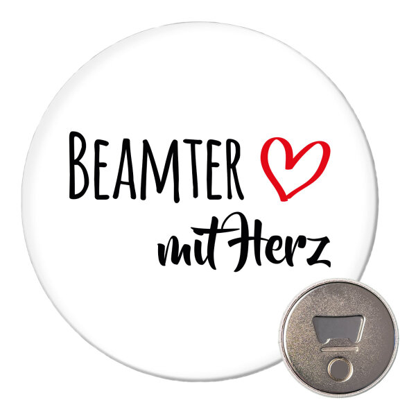 Magnet Beamter mit Herz 59mm Kühlschrankmagnet Flaschenöffner