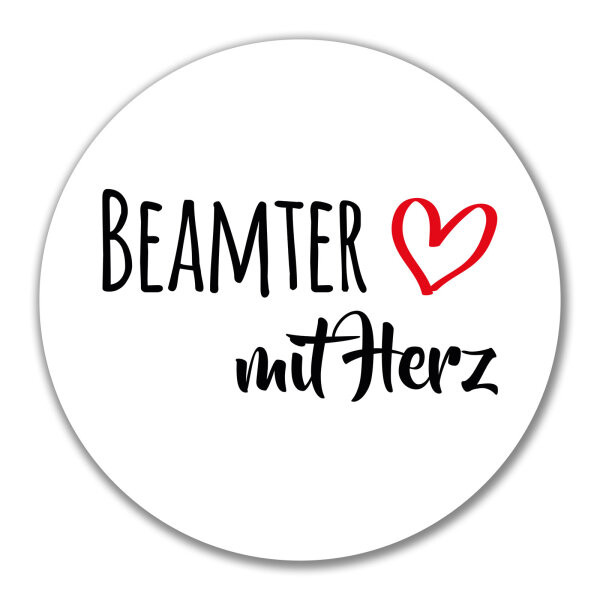 Aufkleber Beamter mit Herz 10cm Sticker