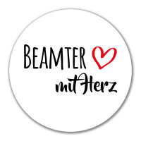 Aufkleber Beamter mit Herz 10cm Sticker