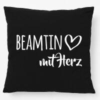 Kissen Beamtin mit Herz 40x40cm