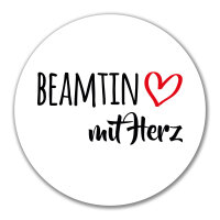 Aufkleber Beamtin mit Herz 10cm Sticker