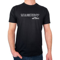 Herren T-Shirt Sozialarbeiterin mit Herz