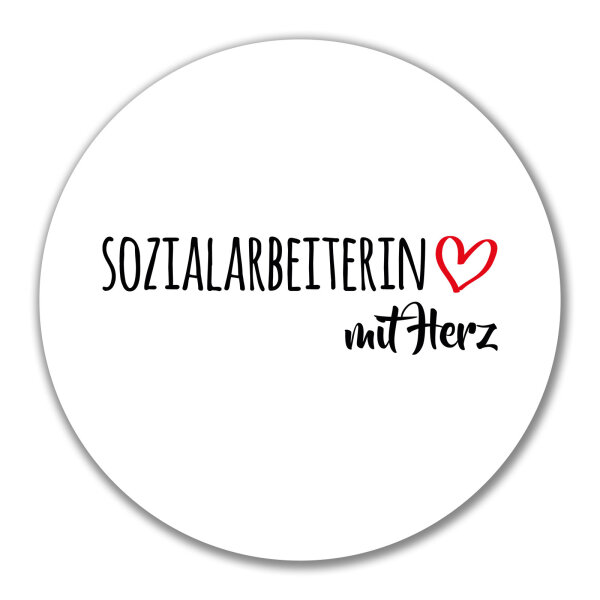 Aufkleber Sozialarbeiterin mit Herz 10cm Sticker