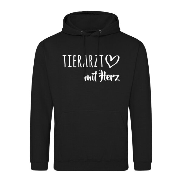 Unisex Hoodie Tierarzt mit Herz Größe S-3XL