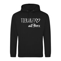 Unisex Hoodie Tierarzt mit Herz Größe S-3XL