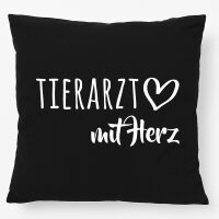 Kissen Tierarzt mit Herz 40x40cm