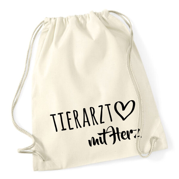 Turnbeutel Tierarzt mit Herz 12 Liter
