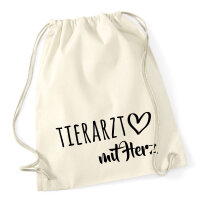 Turnbeutel Tierarzt mit Herz 12 Liter