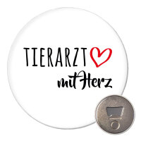 Magnet Tierarzt mit Herz 59mm Kühlschrankmagnet Flaschenöffner