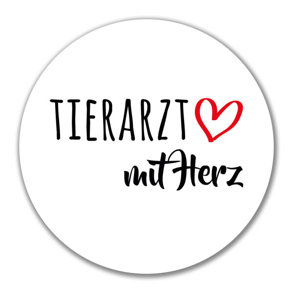 Aufkleber Tierarzt mit Herz 10cm Sticker