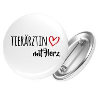 Button Tierärztin mit Herz