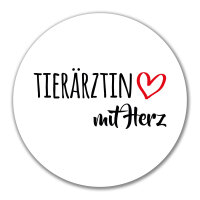 Aufkleber Tierärztin mit Herz 10cm Sticker