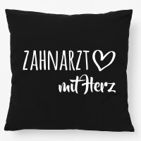 Kissen Zahnarzt mit Herz 40x40cm