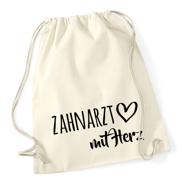 Turnbeutel Zahnarzt mit Herz 12 Liter