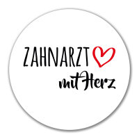 Aufkleber Zahnarzt mit Herz 10cm Sticker
