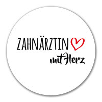 Aufkleber Zahnärztin mit Herz 10cm Sticker