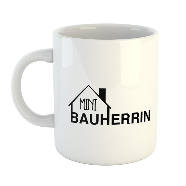 Kaffeetasse Mini Bauherrin Haus Weiß 330ml