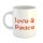 Kaffeetasse Love & Peace 70s Weiß 330ml