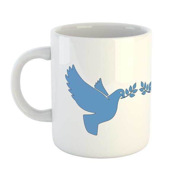 Kaffeetasse Friedenstauben Weiß 330ml