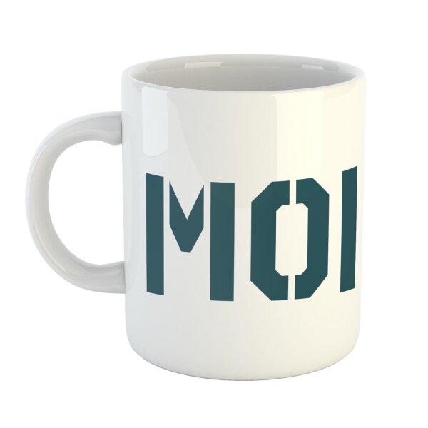 Kaffeetasse Moin Anker Weiß 330ml
