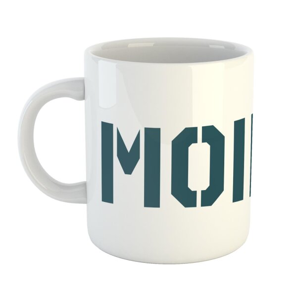 Kaffeetasse Moin Kompass Weiß 330ml