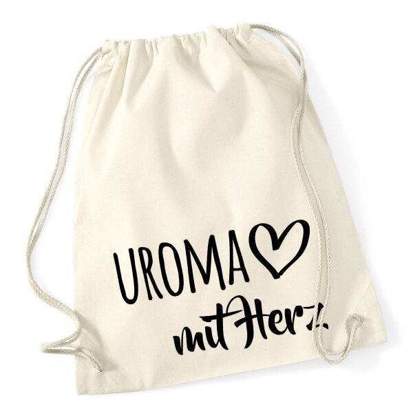 Turnbeutel Uroma mit Herz 12 Liter