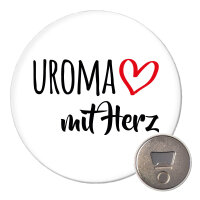 Magnet Uroma mit Herz 59mm Kühlschrankmagnet Flaschenöffner