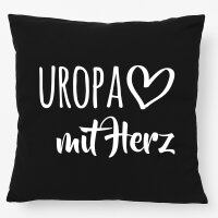 Kissen Uropa mit Herz 40x40cm