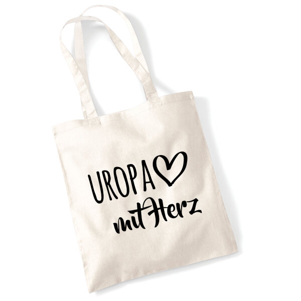 Jutebeutel Uropa mit Herz 10 Liter