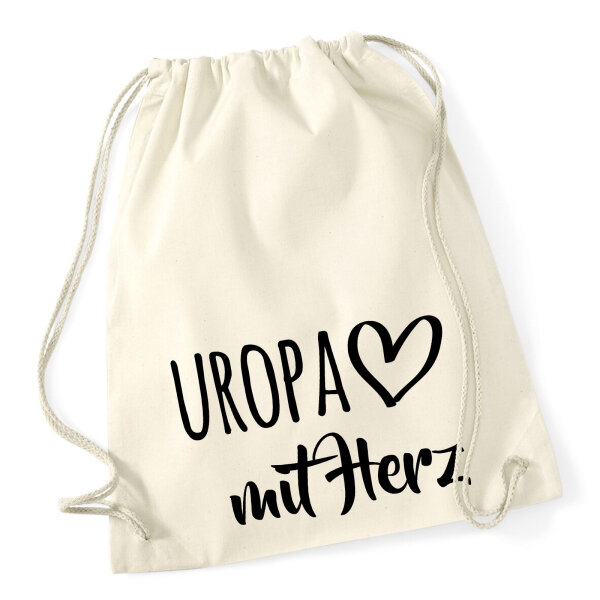 Turnbeutel Uropa mit Herz 12 Liter