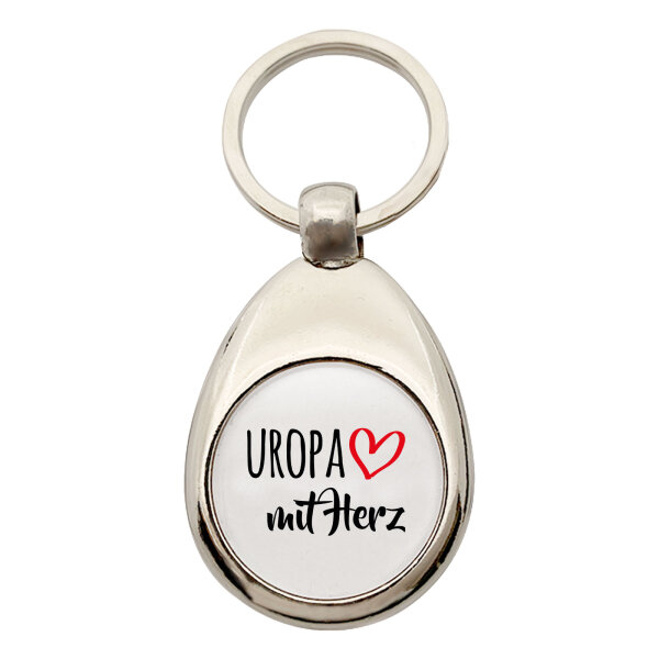 Schlüsselanhänger Uropa mit Herz
