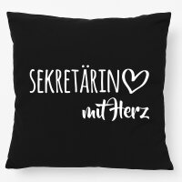 Kissen Sekretärin mit Herz 40x40cm